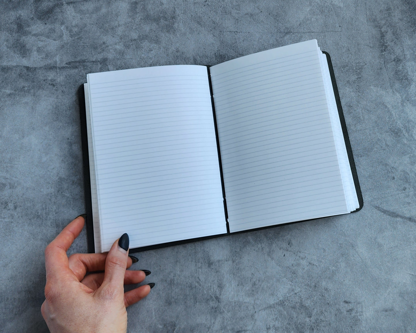 Personalized Leather Journal with Phases of the Moon