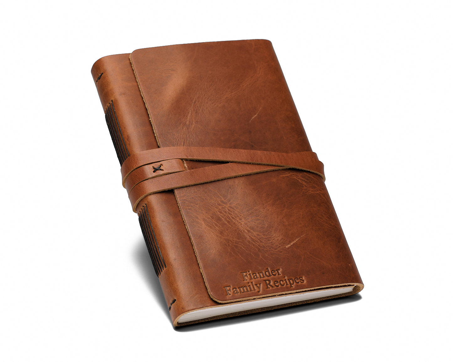 Personalized Leather Journal with Music Stave pages