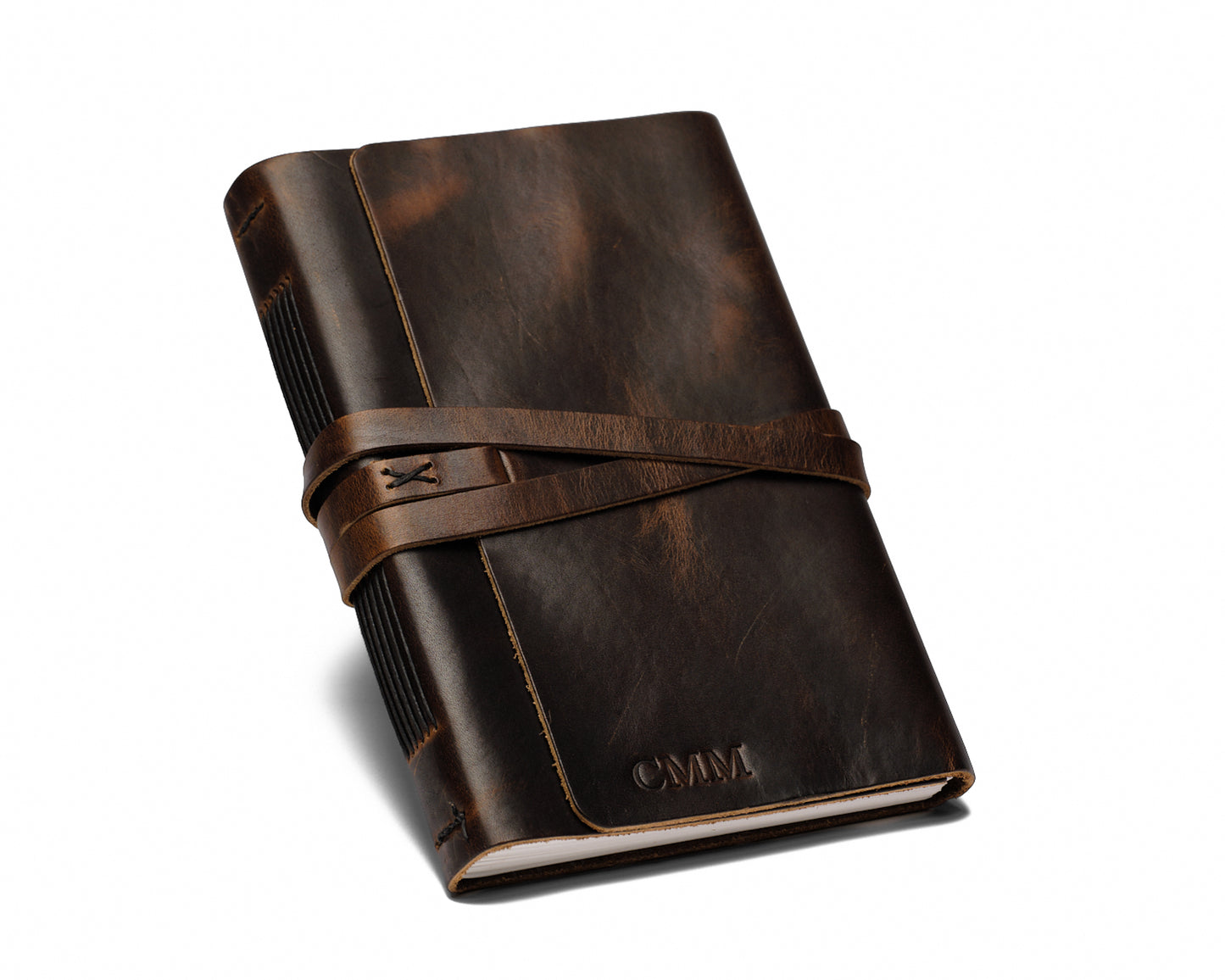 Personalized Leather Journal with Music Stave pages