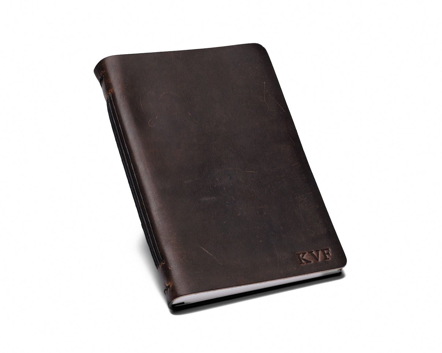 Personalized Leather Journal with Phases of the Moon