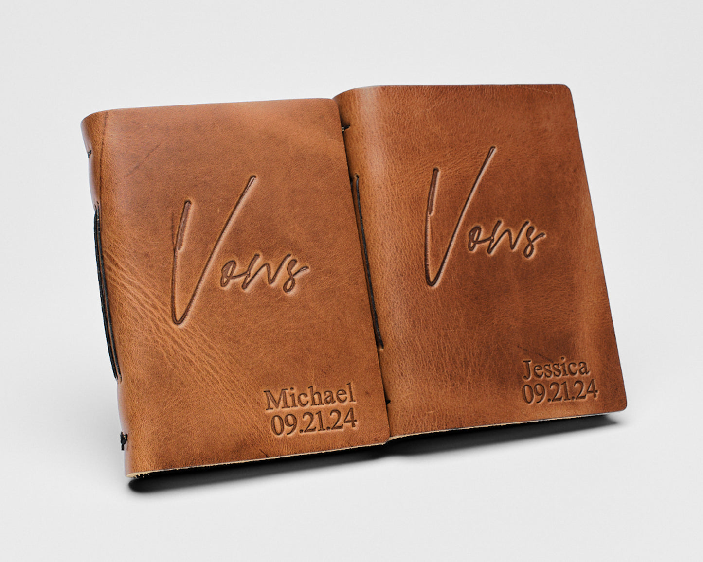 Personalized Leather Vow Books - Vows