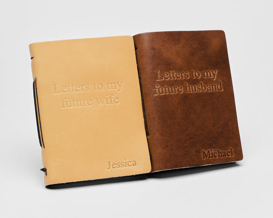 Personalized Leather Vow Books | Letters to my future Husband/Wife