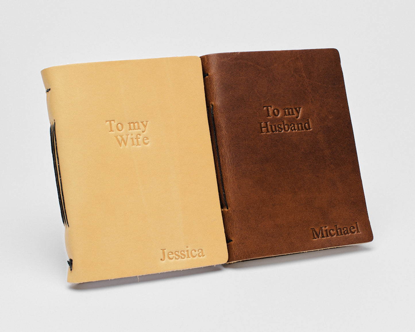 Personalized Leather Vow Books | To my Husband / Wife