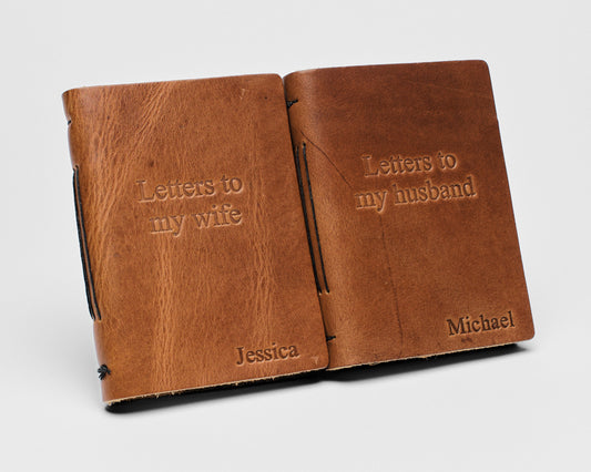 Personalized Leather Vow Books | Letters to my Husband/Wife