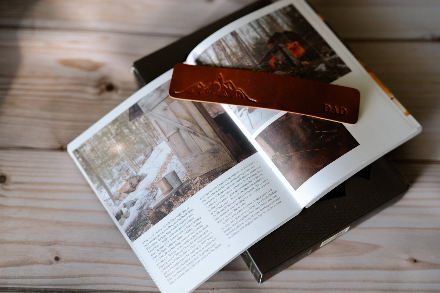 Personalized leather bookmark