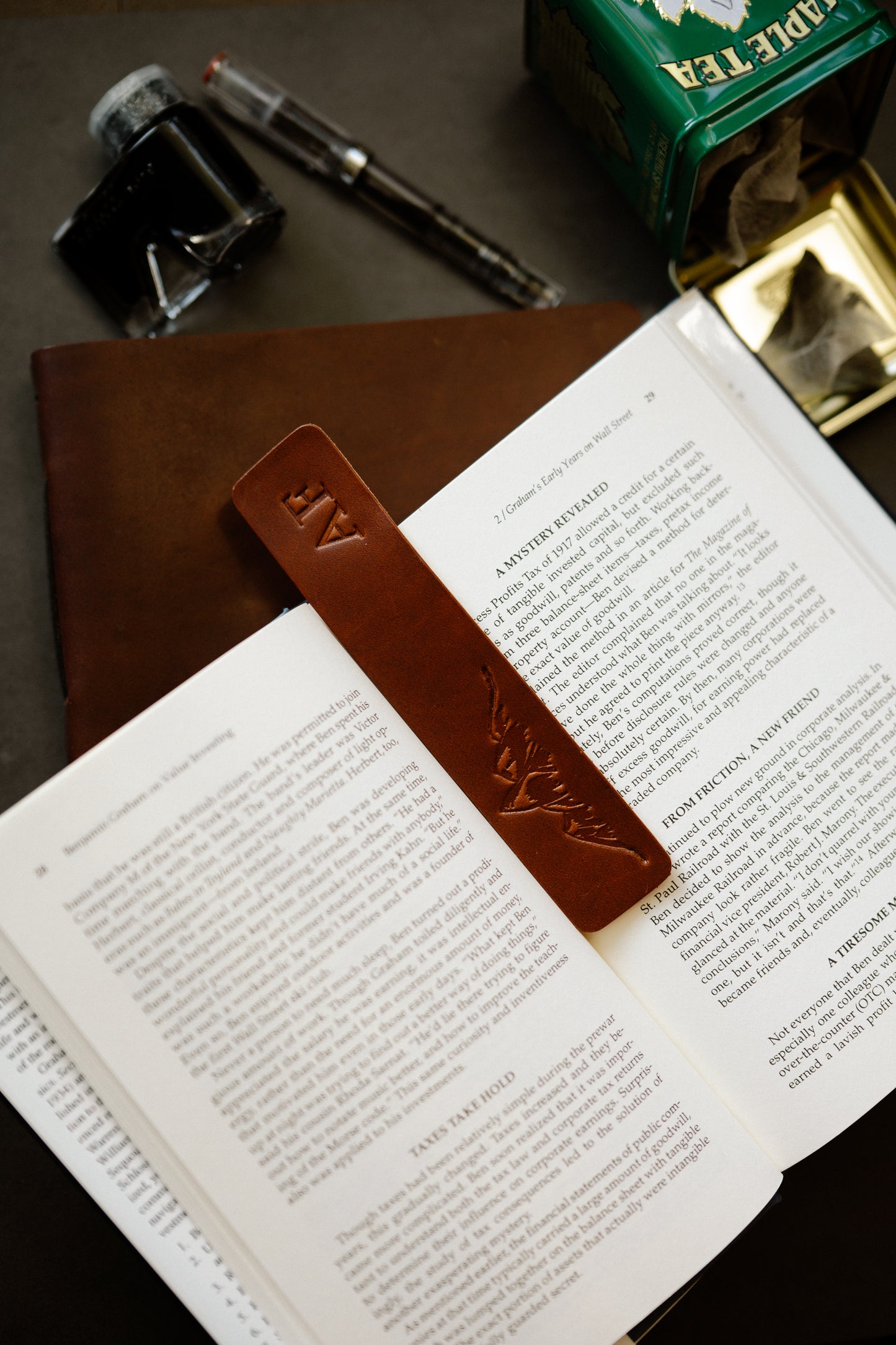 Personalized leather bookmark