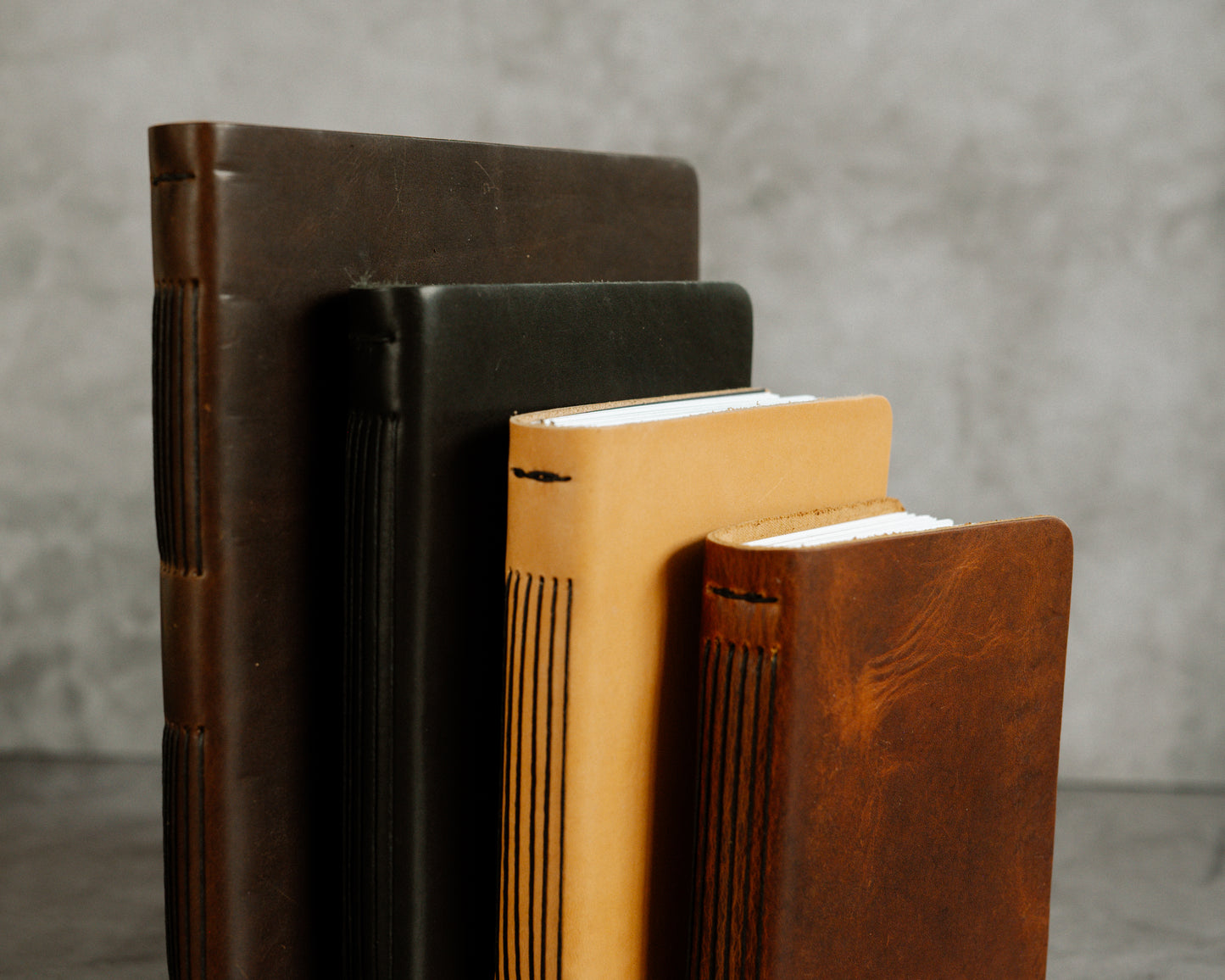 Personalized Leather Journal with Phases of the Moon