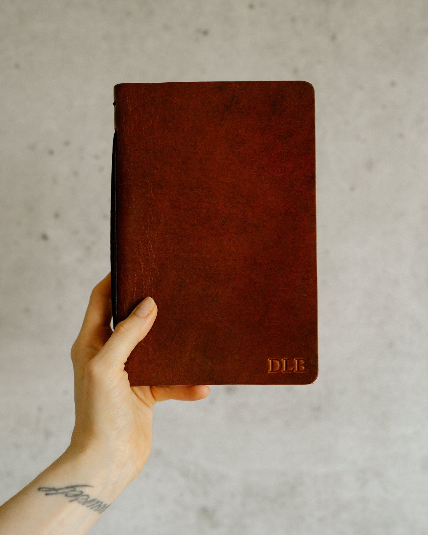 Personalized Leather Journal with Phases of the Moon