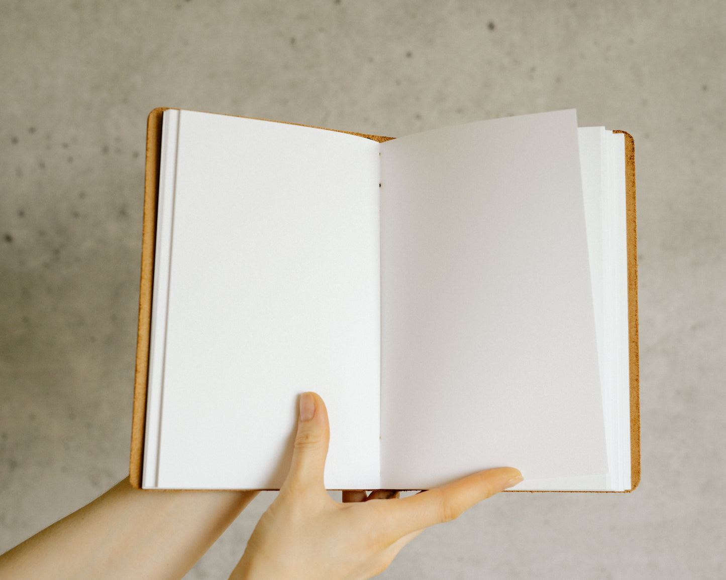 Personalized Leather Journal with Phases of the Moon