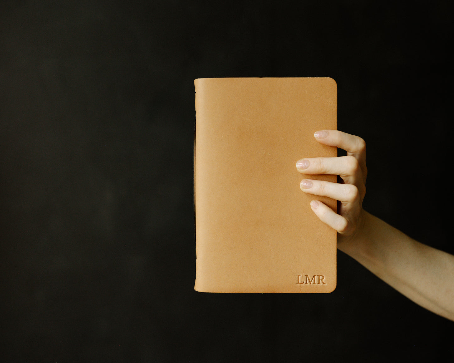 Personalized Leather Journal with Phases of the Moon