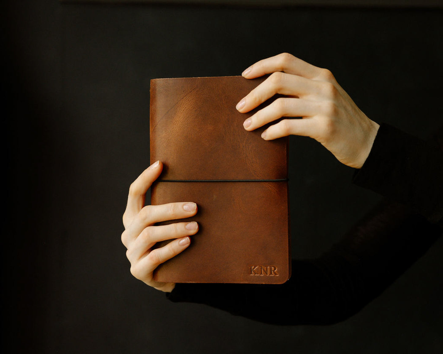 REFILLABLE Leather Notebook / Sketchbook with Elastic Closure