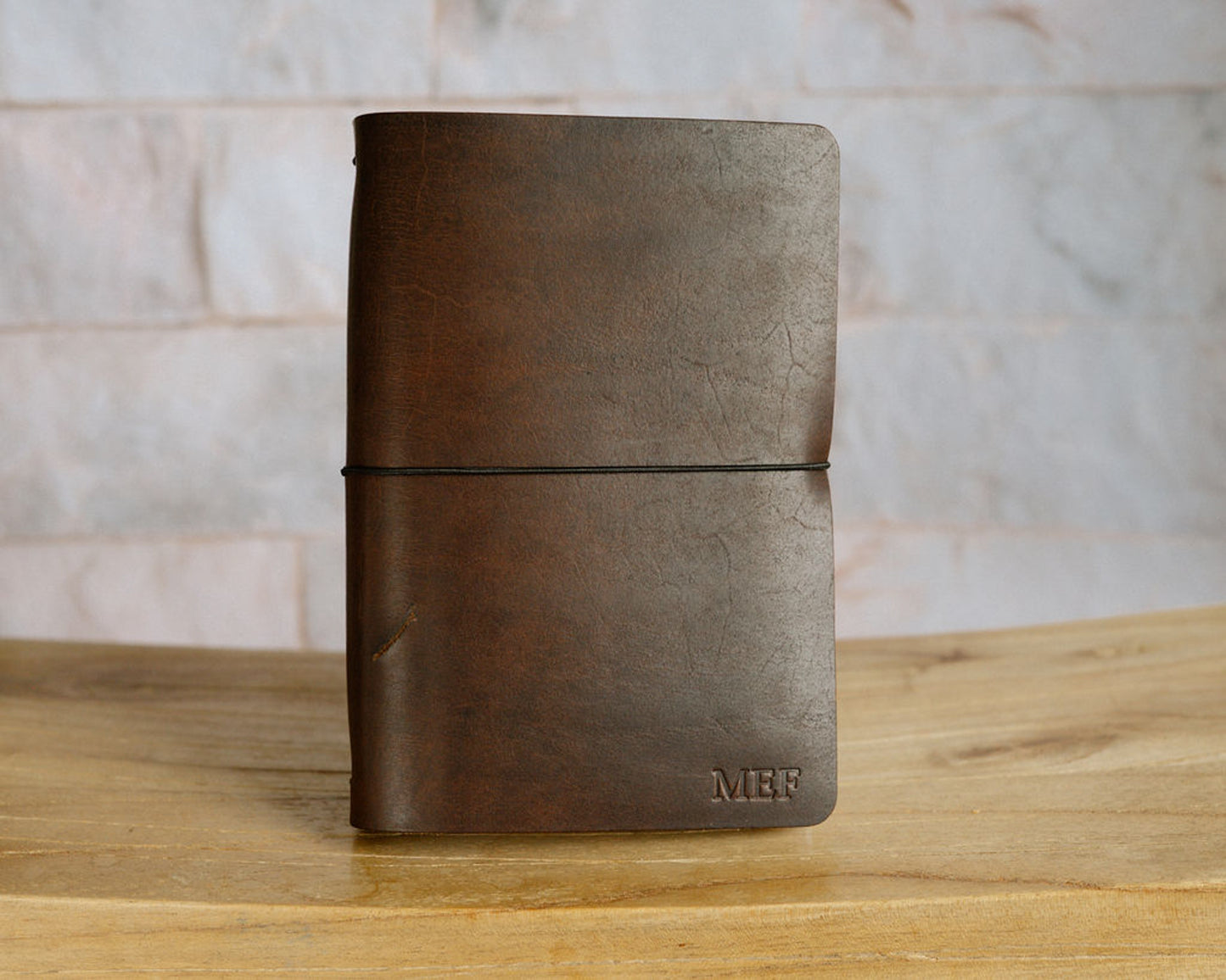 REFILLABLE Leather Notebook / Sketchbook with Elastic Closure