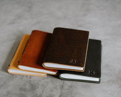 Personalized Leather Pocket Notebook