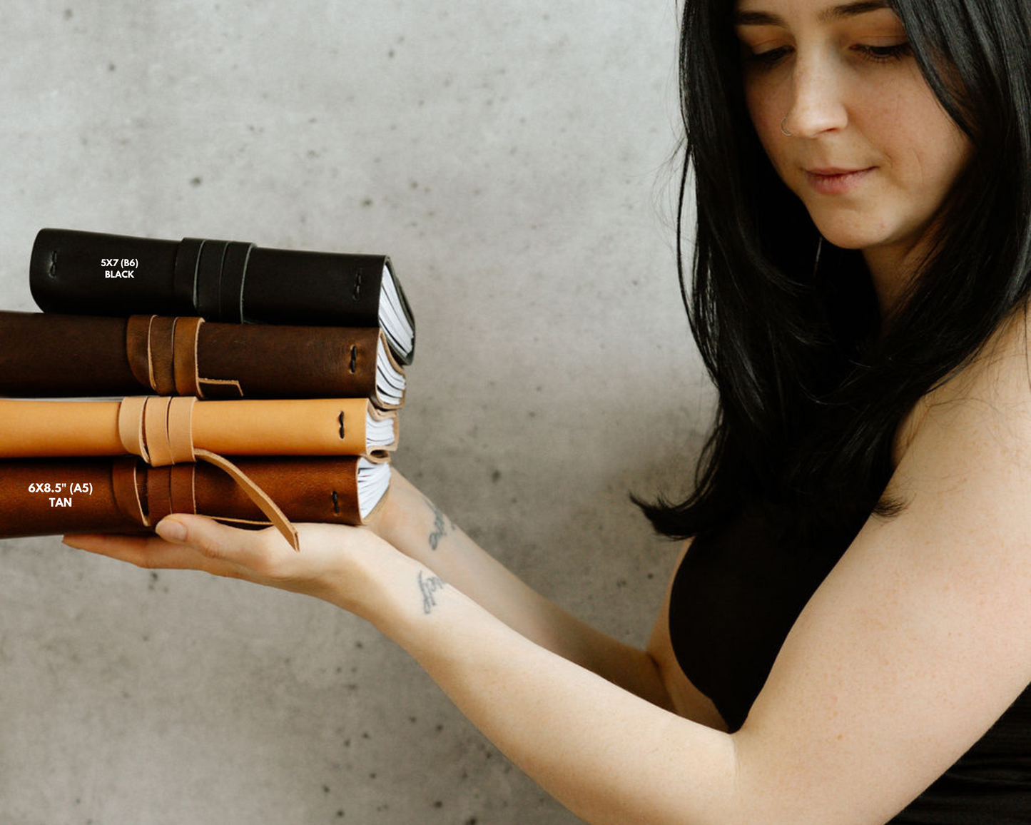 REFILLABLE PERSONALIZED LEATHER JOURNAL - Tan