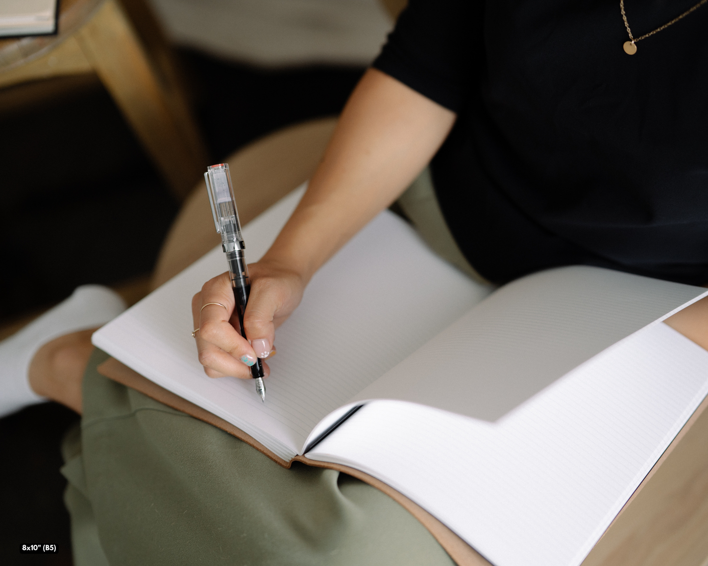 Personalized Leather Journal with Phases of the Moon