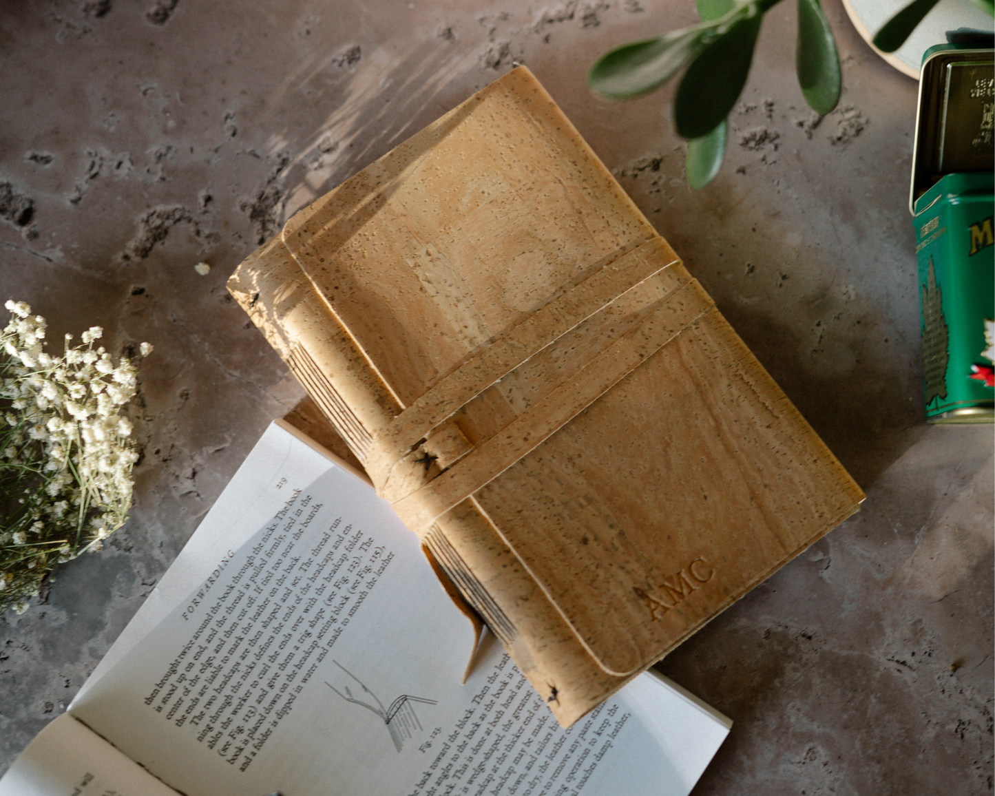 NATURAL COLOR CORK FABRIC JOURNAL (VEGAN)