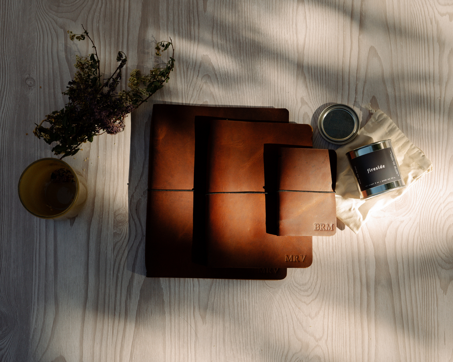 REFILLABLE Leather Notebook / Sketchbook with Elastic Closure