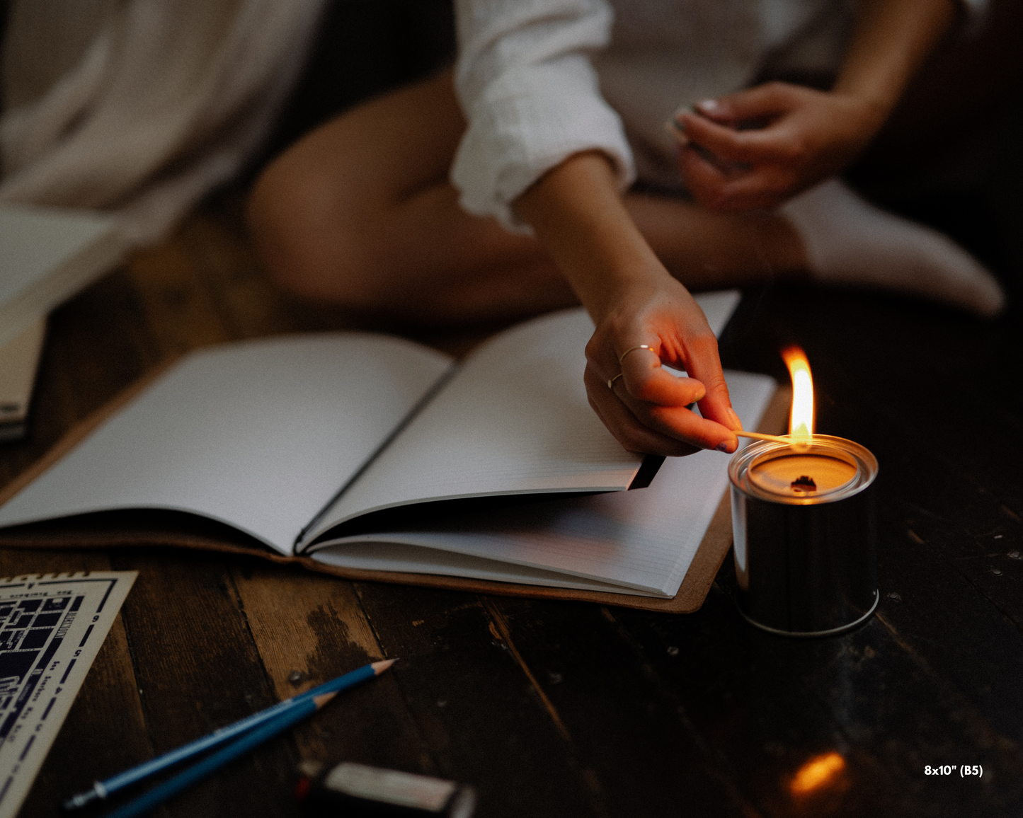 REFILLABLE Leather Notebook / Sketchbook with Elastic Closure