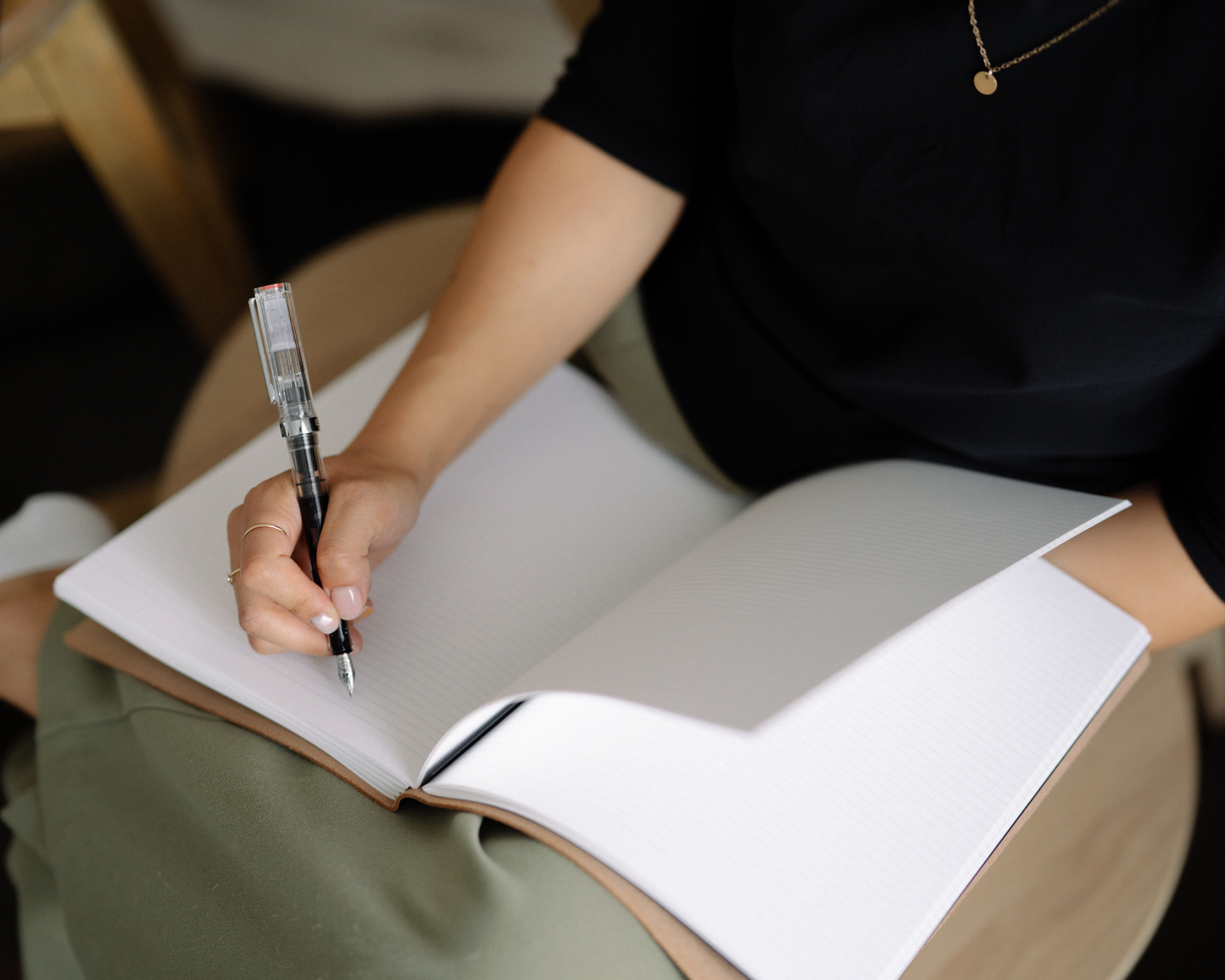 Personalized Leather Journal with Birth Month Flower