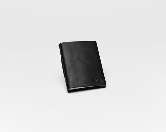 Personalized Leather Pocket Notebook  3.5x5" (Black)