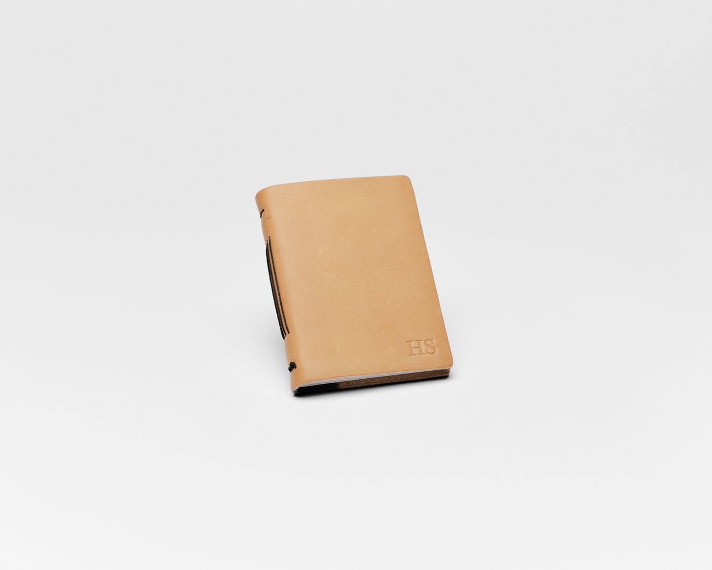 Personalized Leather Pocket Notebook  3.5x5" (Tan Color)