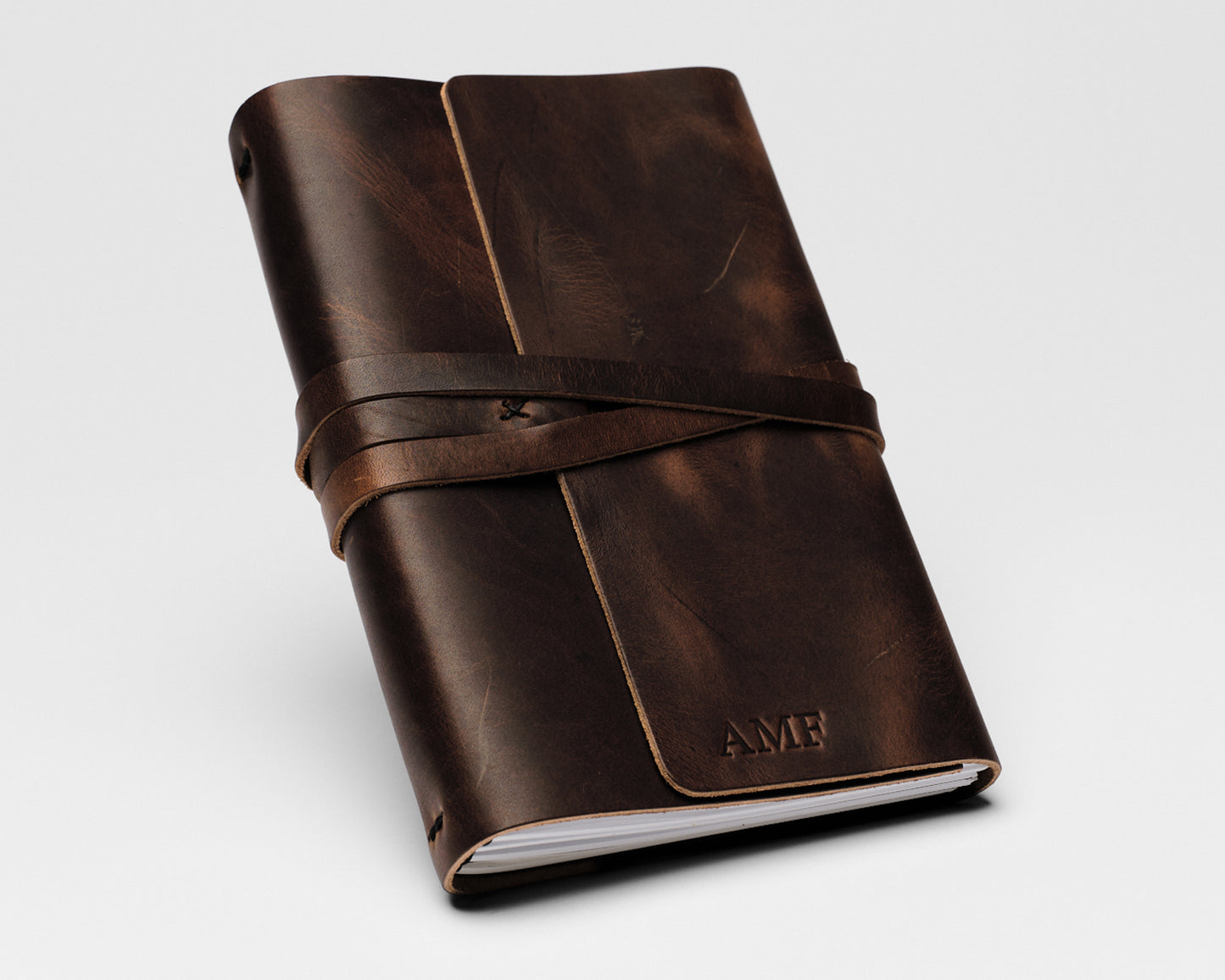 REFILLABLE PERSONALIZED LEATHER JOURNAL - Tan