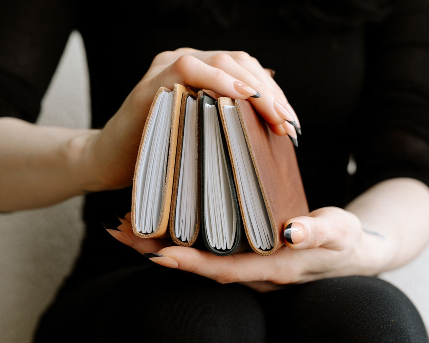 Personalized Leather Pocket Notebook  3.5x5" (Tan Color)