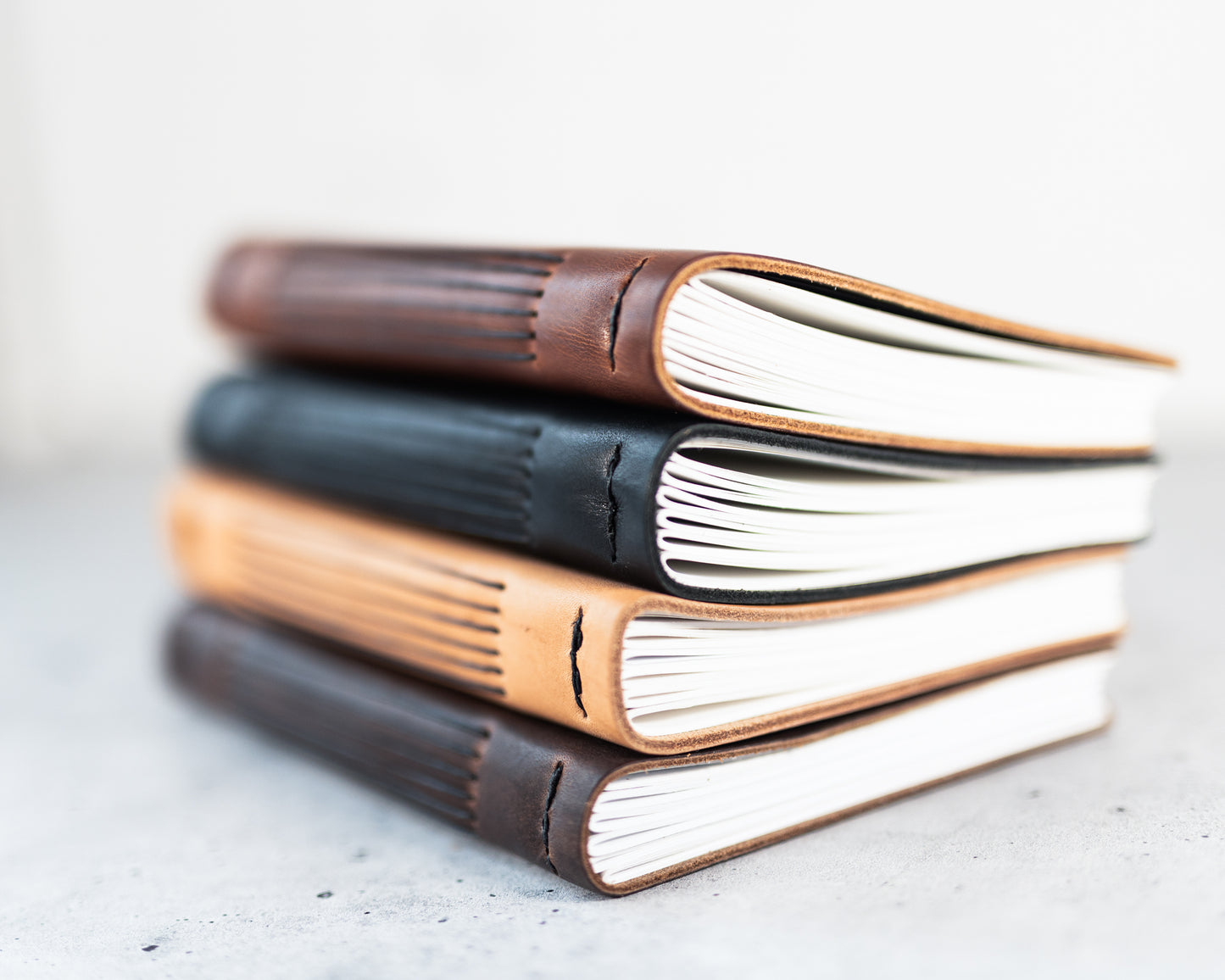 Personalized Leather Journal with Phases of the Moon