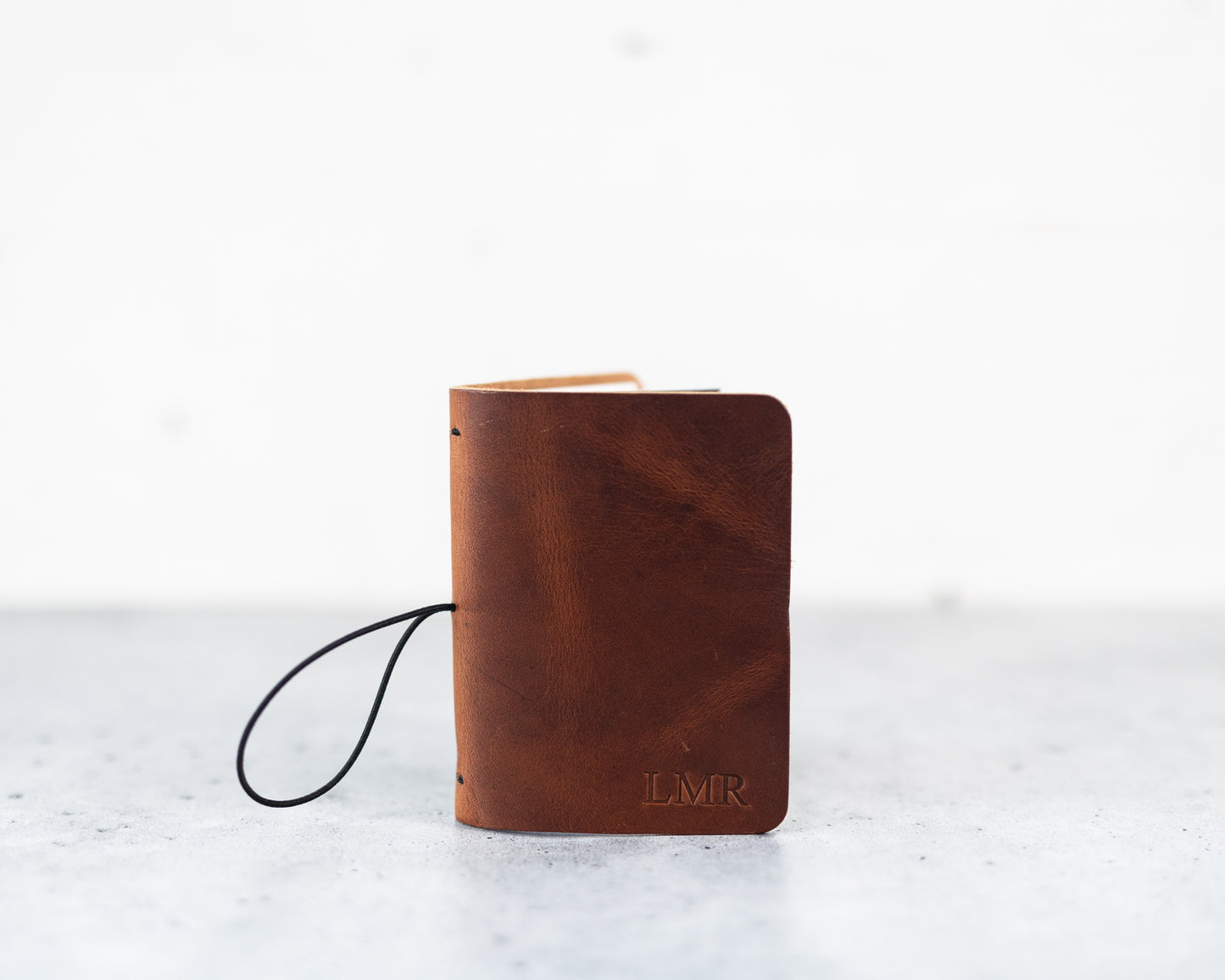 REFILLABLE Personalized Leather Pocket Notebook  - Tan Color