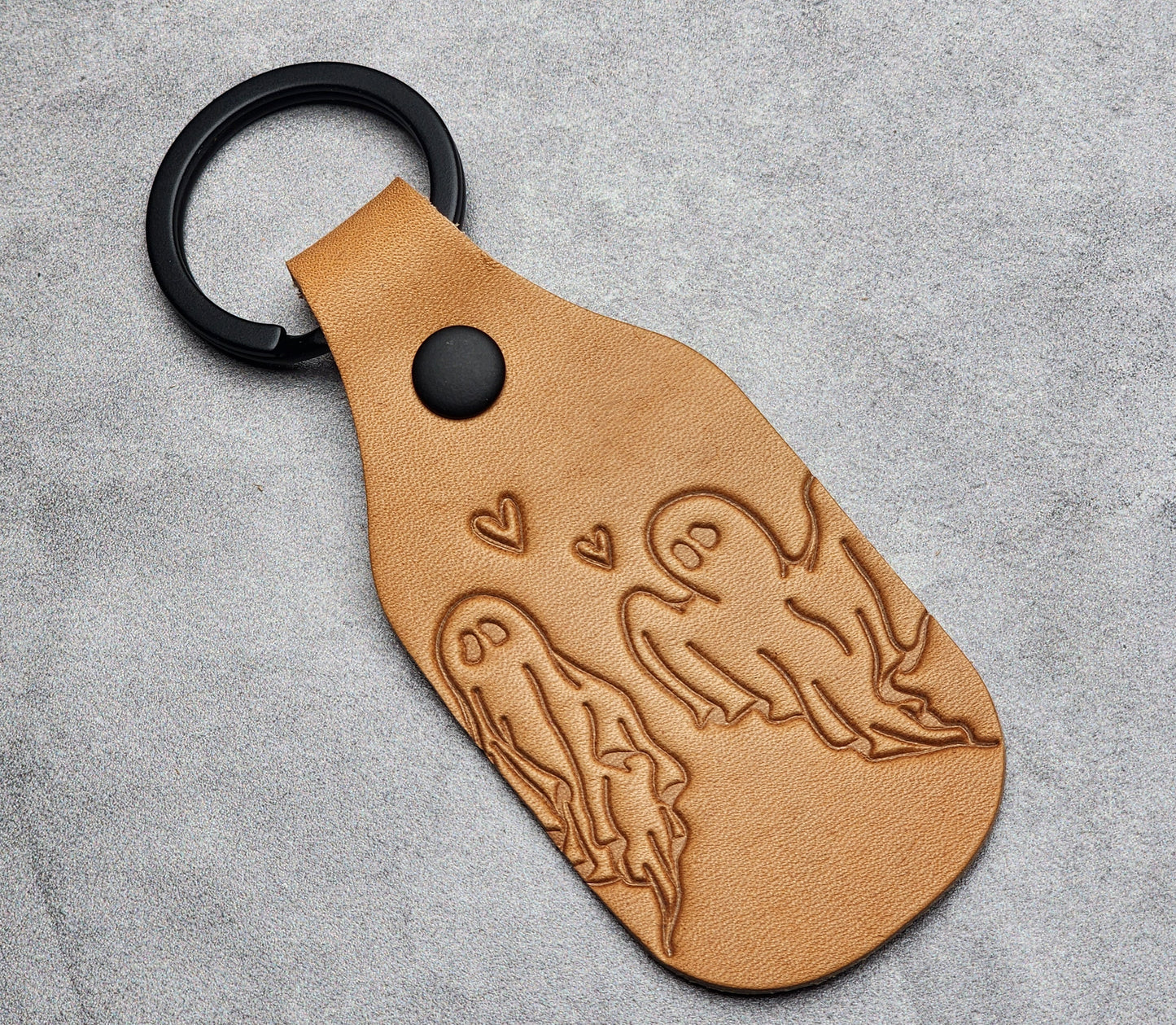 Ghost Couple - Leather Keychain