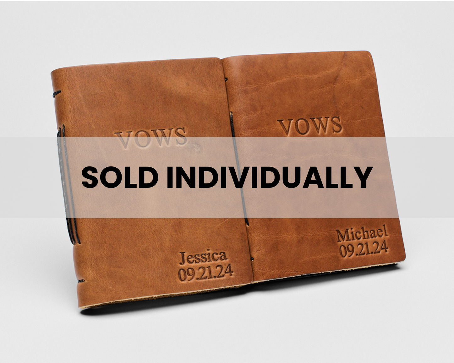 Personalized Leather Vow Books - VOWS