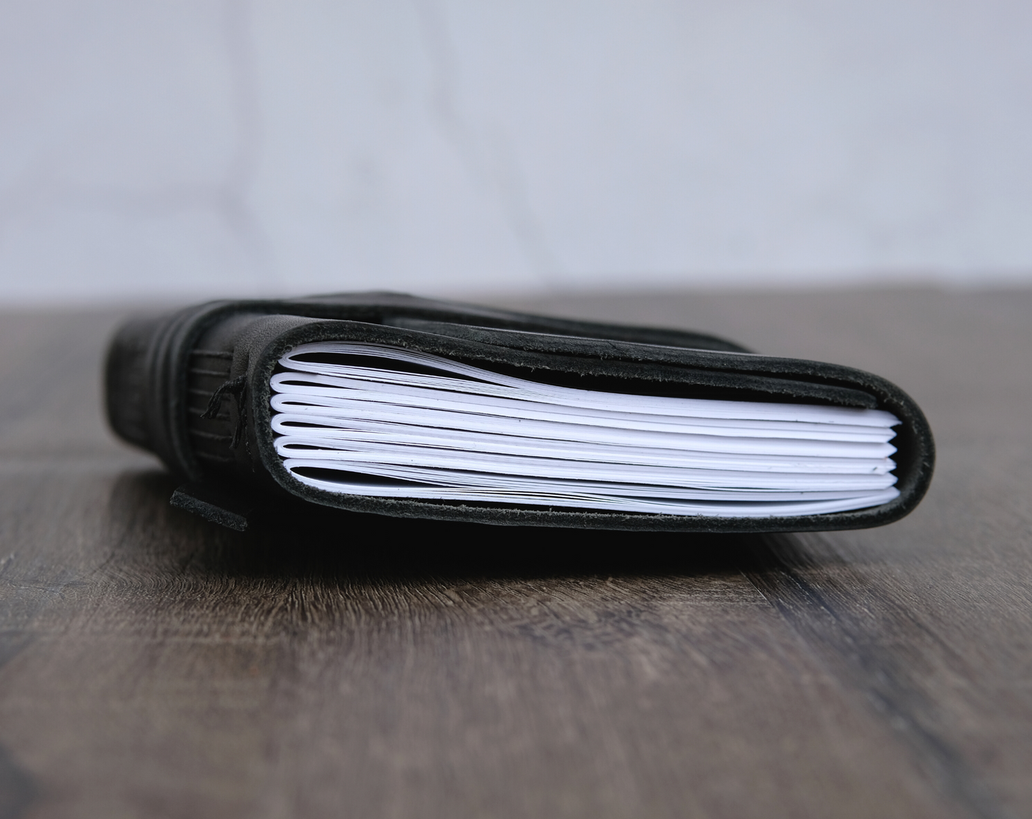 A5 BLACK PERSONALIZED LEATHER JOURNAL