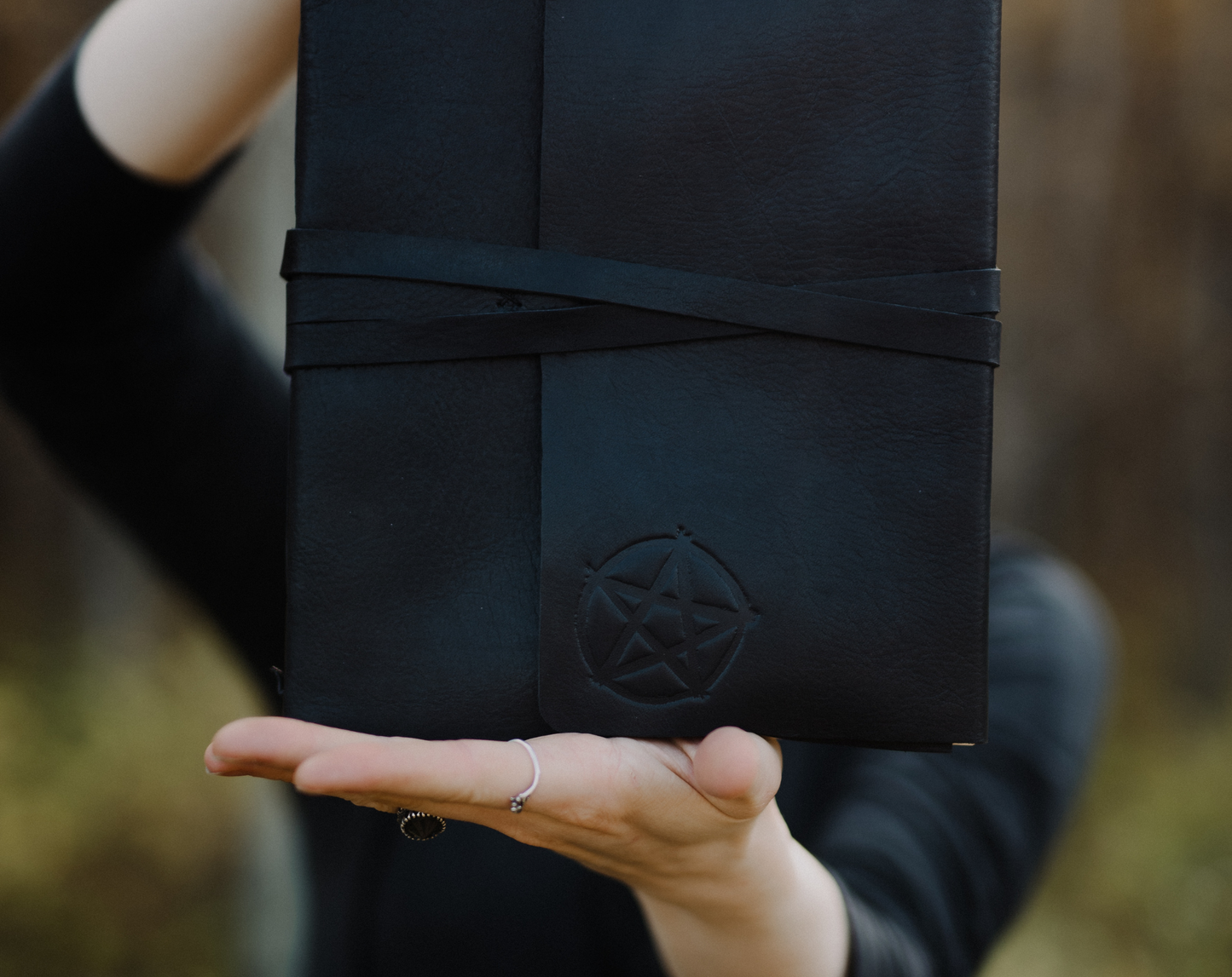 BLACK PENTAGRAM LEATHER JOURNAL